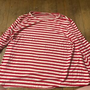 Red and white striped t shirt